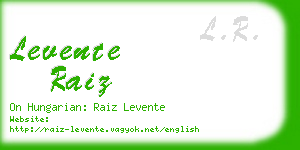 levente raiz business card